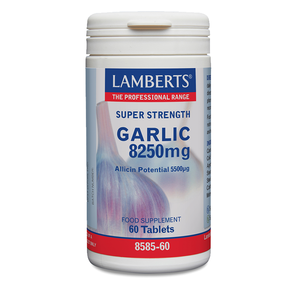 Lamberts Garlic 8250mg – Συμπυκνωμένο Σκόρδο Άοσμο για Καρδιά & Άνοσο Συμπληρώματα διατροφής