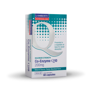 Lamberts Co-Enzyme Q10 200mg  X 60 CAPS– Ισχυρό Συμπλήρωμα για Καρδιά & Ενέργεια Συμπληρώματα διατροφής