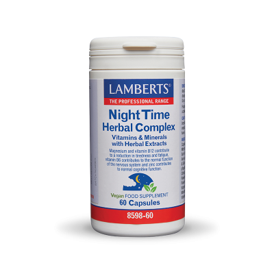 Lamberts Night Time Herbal Complex – Φυτικό Συμπλήρωμα για Φυσικό & Ποιοτικό Ύπνο – 60 Κάψουλες
