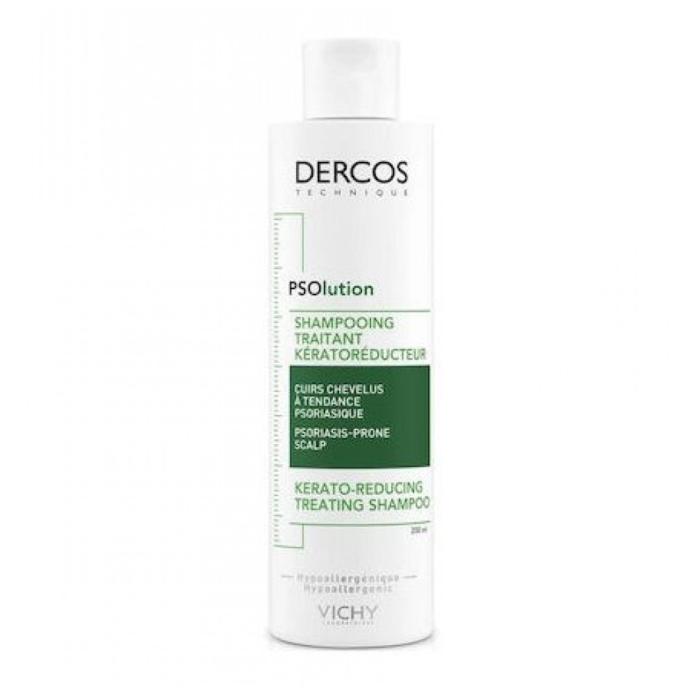 Vichy Dercos PSOlution Σαμπουάν Κερατομειωτικής Δράσης 200ml – Ανακούφιση για Ψωριασικό Τριχωτό Φροντίδα μαλλιών
