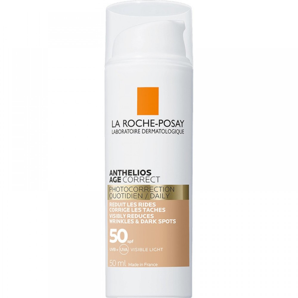 La Roche-Posay Anthelios Age Correct Tinted SPF50 50ml - Αντηλιακή Κρέμα με Αντιγηραντική Δράση και Υψηλή Προστασία Αντηλιακά