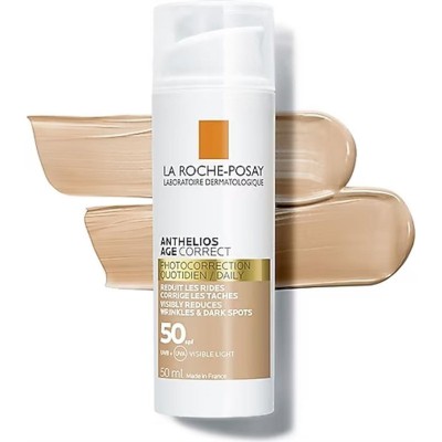 La Roche-Posay Anthelios Age Correct Tinted SPF50 50ml - Αντηλιακή Κρέμα με Αντιγηραντική Δράση και Υψηλή Προστασία