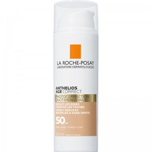 La Roche-Posay Anthelios Age Correct Tinted SPF50 50ml - Αντηλιακή Κρέμα με Αντιγηραντική Δράση και Υψηλή Προστασία Αντηλιακά