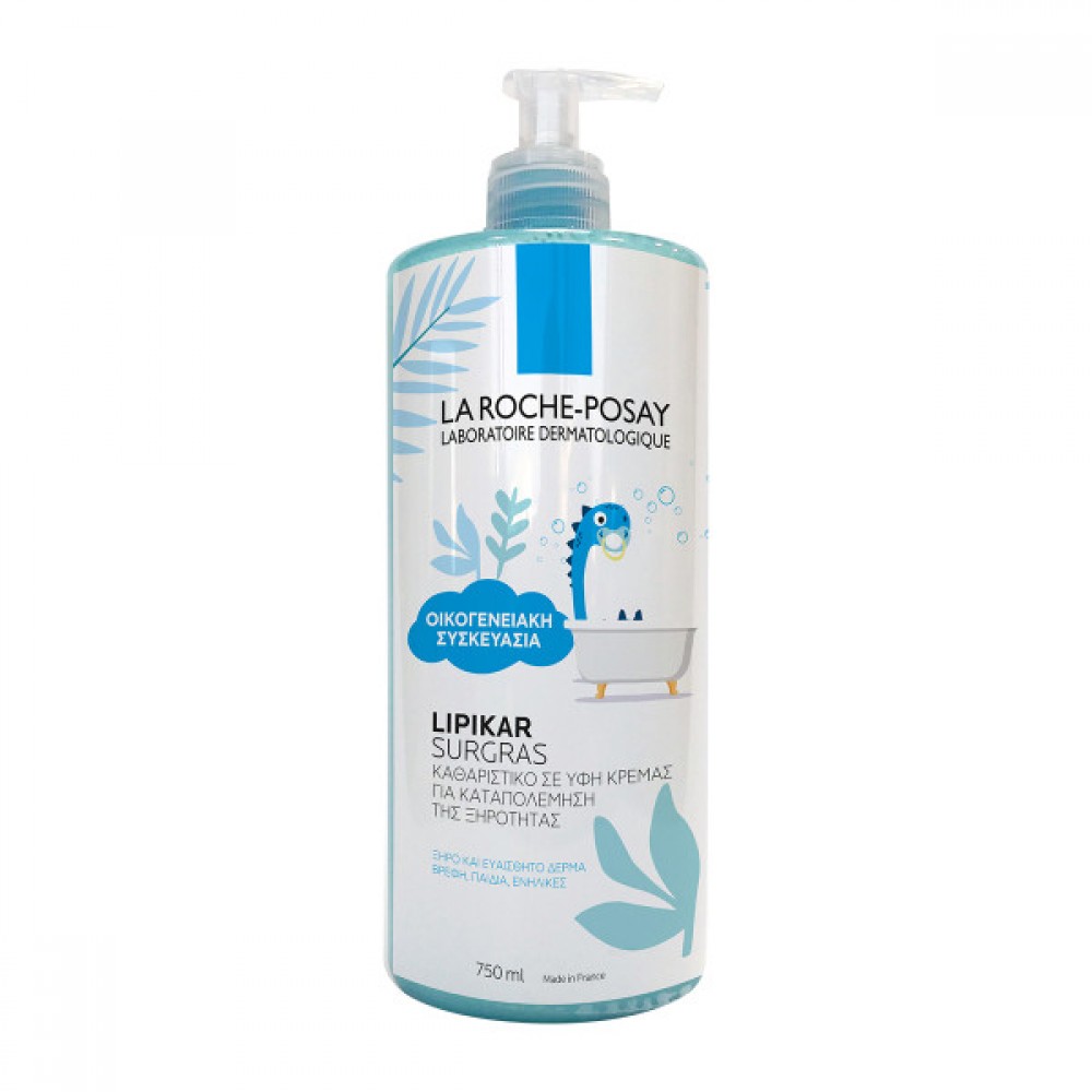 La Roche-Posay Lipikar Surgras Family Size Καθαρισμός Σώματος για το Ξηρό Δέρμα 750 ml Φροντίδα μωρού