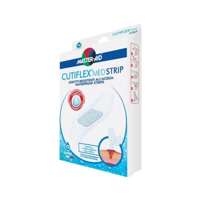 Master Aid Cutiflex Strip Super 86 × 39 mm – Αδιάβροχο & Διάφανο Τομεακό Επίθεμα | 10 Τεμάχια
