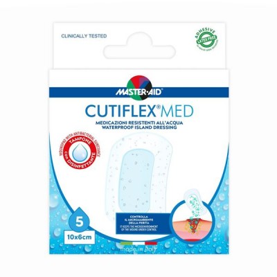 Master Aid Cutiflex 10 × 6 cm – Αδιάβροχο Διάφανο Επίθεμα | 5 Τεμάχια