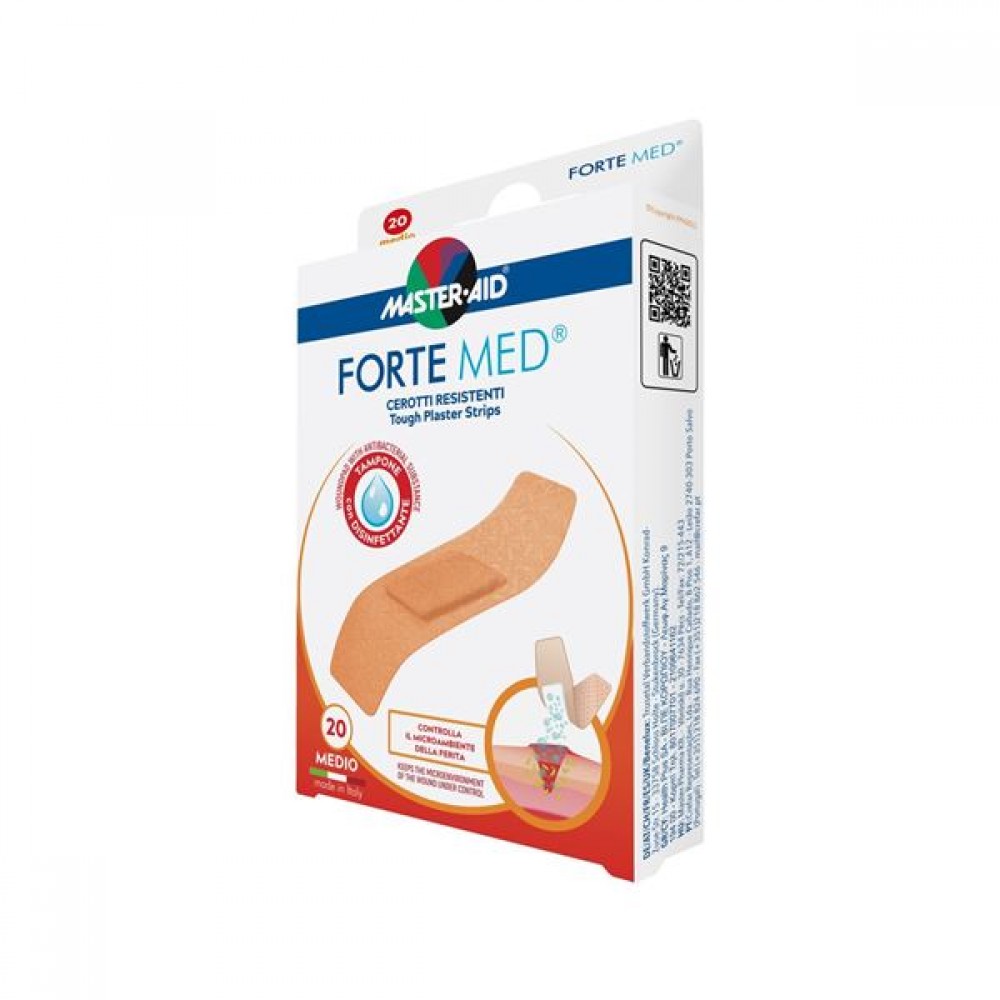 MASTER AID Forte Med Grande Αυτοκόλλητα Επιθέματα 78x26mm 10τμχ Πρώτες Βοήθειες
