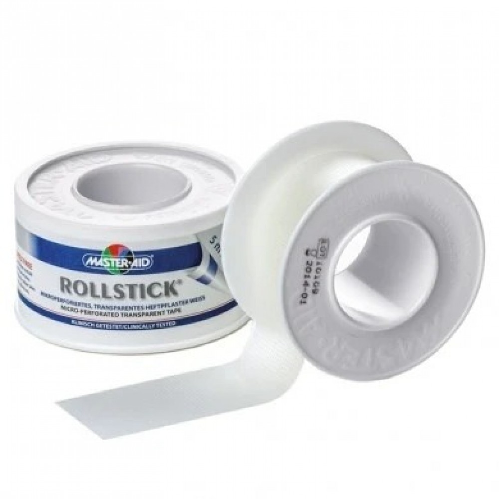Master Aid Rollstick Διάφανη Επιδεσμική Ταινία Σε Ρολλό 5x2.5cm Πρώτες Βοήθειες