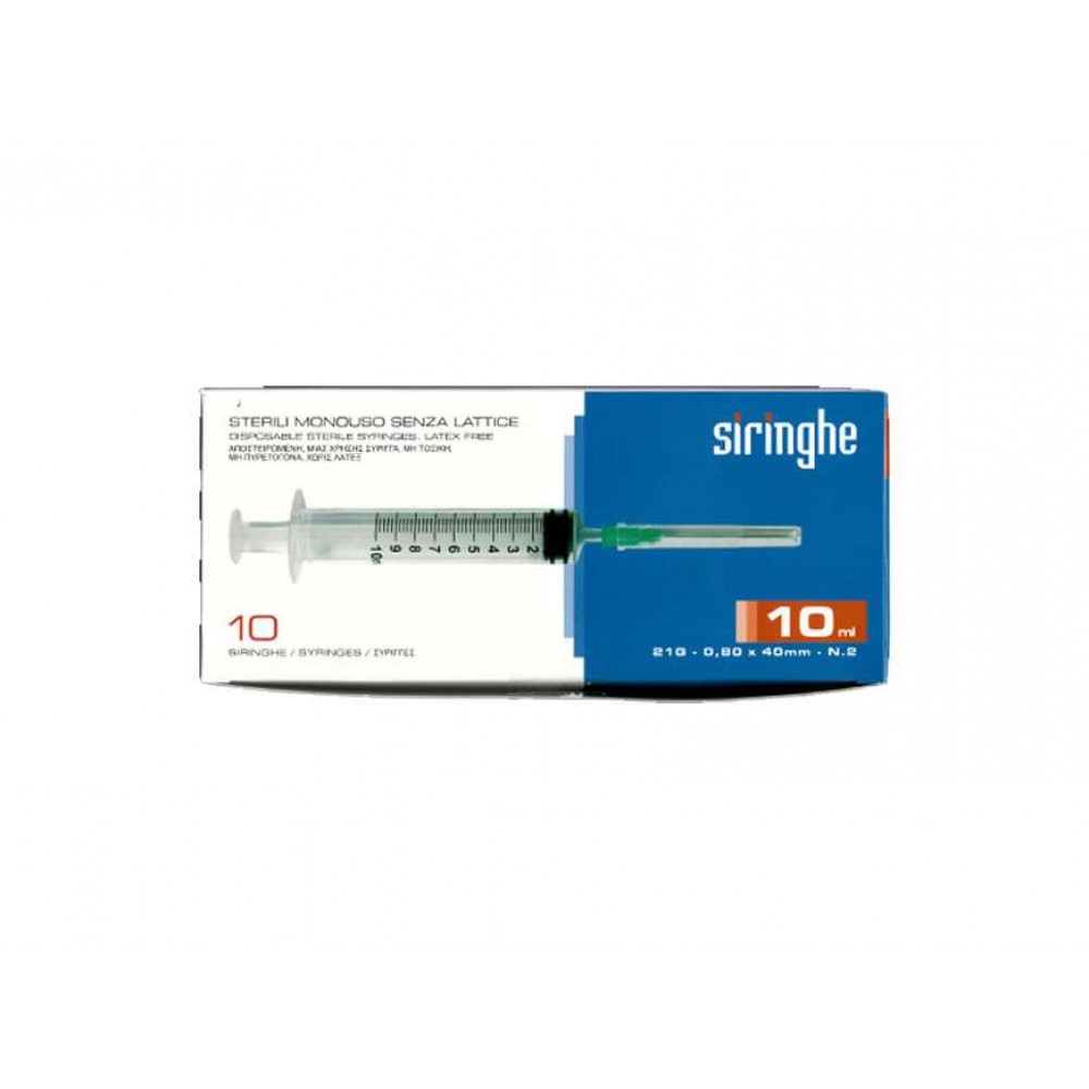 Masteraid Σύριγγες (21g / 10ml) 10 τεμάχια Πρώτες Βοήθειες