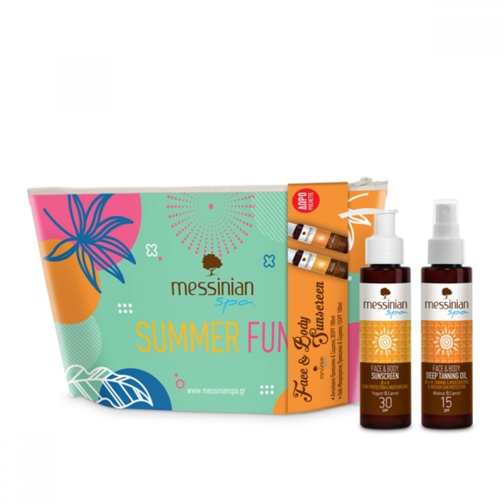 Messinian Spa Gift Set - Summer Fun: Αντηλιακό Πρόσωπο & Σώμα για Ιδανική Προστασία και Φροντίδα Αντηλιακά