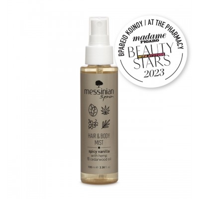 Messinian Spa Hair & Body Mist Spicy Vanilla – Με Πανθενόλη & Βιολογική Ελιά 100ml