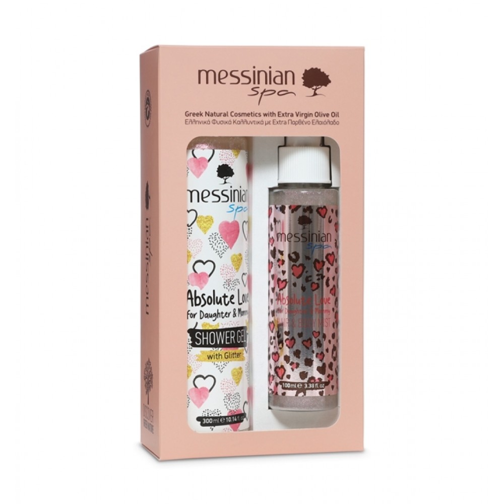 Messinian Spa Αφρόλουτρο - Absolute Love - For Daughter & Mommy 300ml + Hair & Body Mist 100ml Καλλυντικά