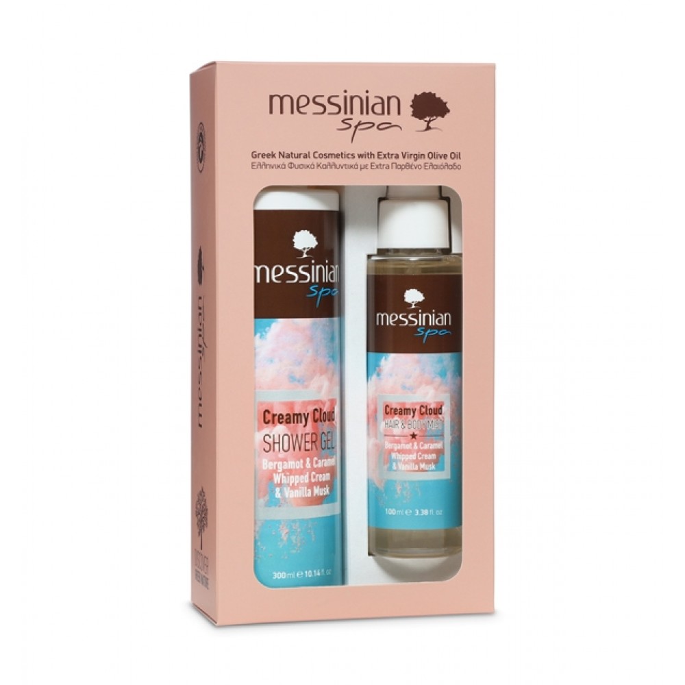 Messinian Spa Αφρόλουτρο - Creamy Cloud 300ml + Hair & Body Mist 100ml Καλλυντικά