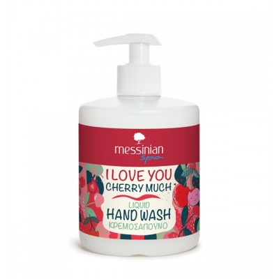 Messinian Spa Κρεμοσάπουνο Χεριών "I LOVE YOU CHERRY MUCH" 400ml – Απαλό Καθαριστικό με Άρωμα Κερασιού & Ενυδατική Δράση