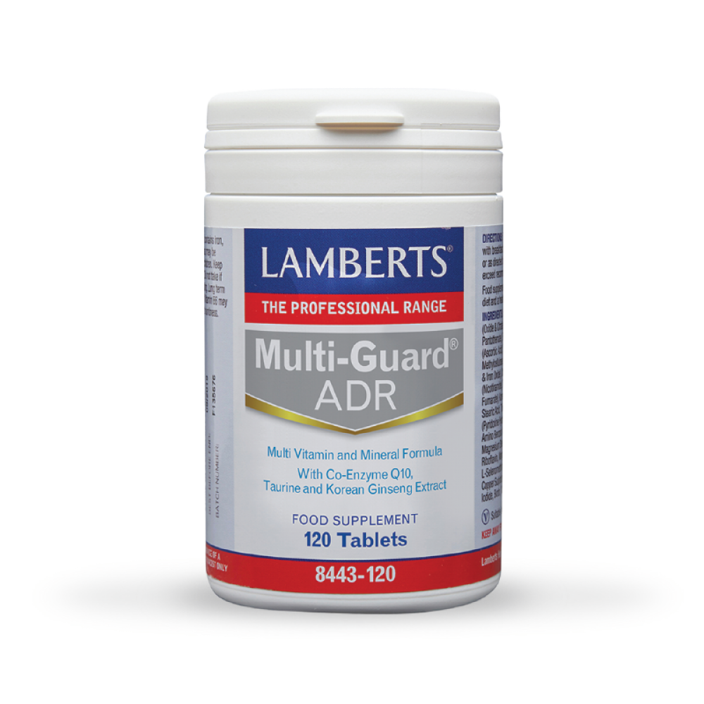Lamberts Multi-Guard ADR – Πολυβιταμίνη για Στρες, Ενέργεια & Επινεφρίδια, 120 Ταμπλέτες Συμπληρώματα διατροφής