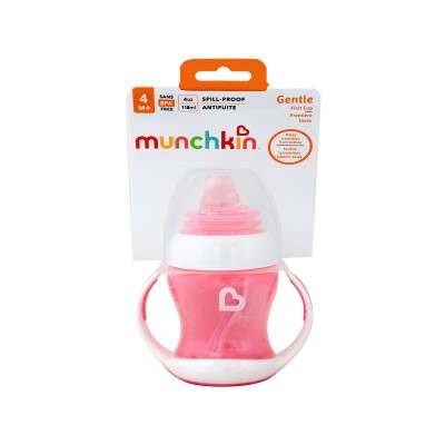 Munchkin Gentle First Cup Ροζ – Εκπαιδευτικό Ποτήρι για Βρέφη 4+ Μηνών