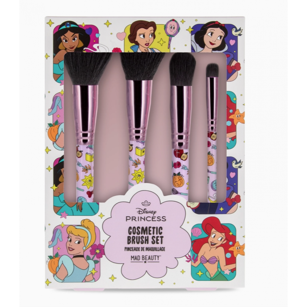 Mad Beauty Princess Cosmetic Brush Set 4 Τεμάχια Βρεφανάπτυξη