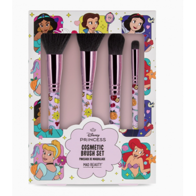 Mad Beauty Disney Princess Cosmetic Brush Set – Σετ Πινέλων Μακιγιάζ 4 Τεμάχια