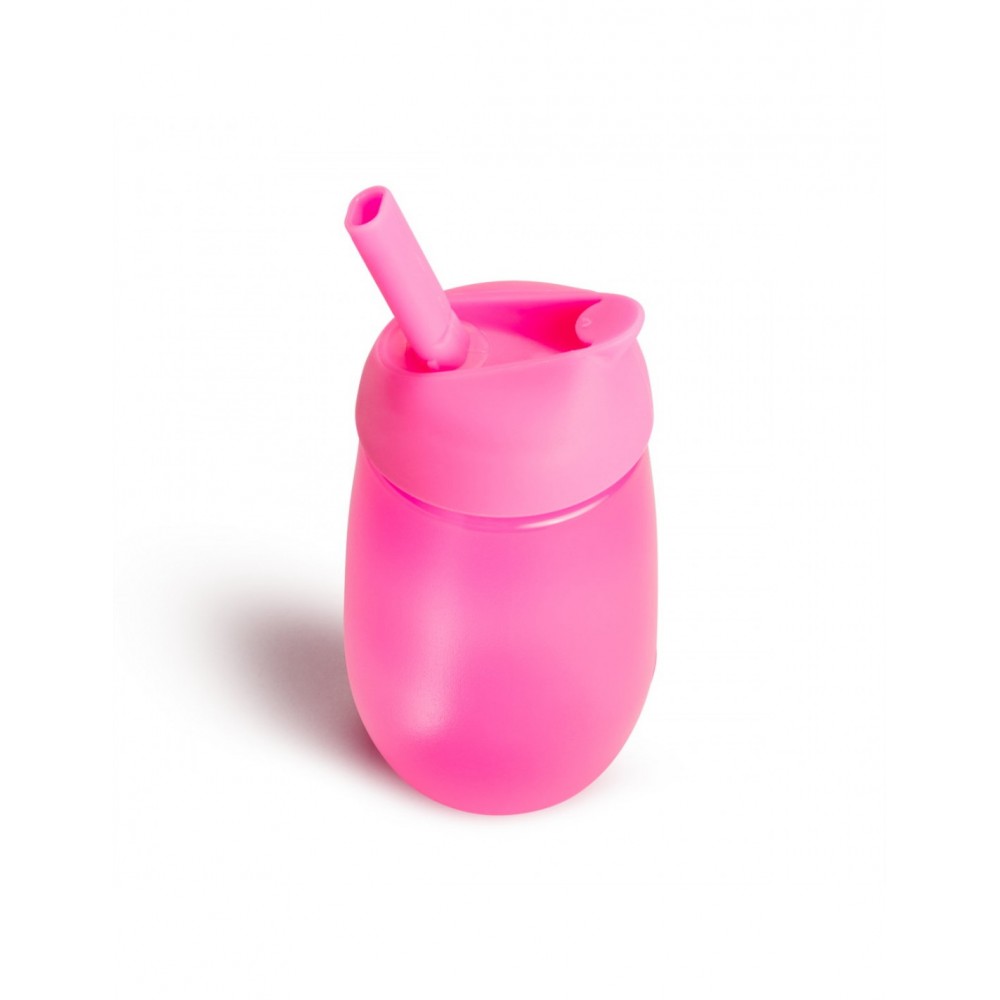 Munchkin SIMPLE CLEAN STRAW CUP PINK 296ml Βρεφανάπτυξη
