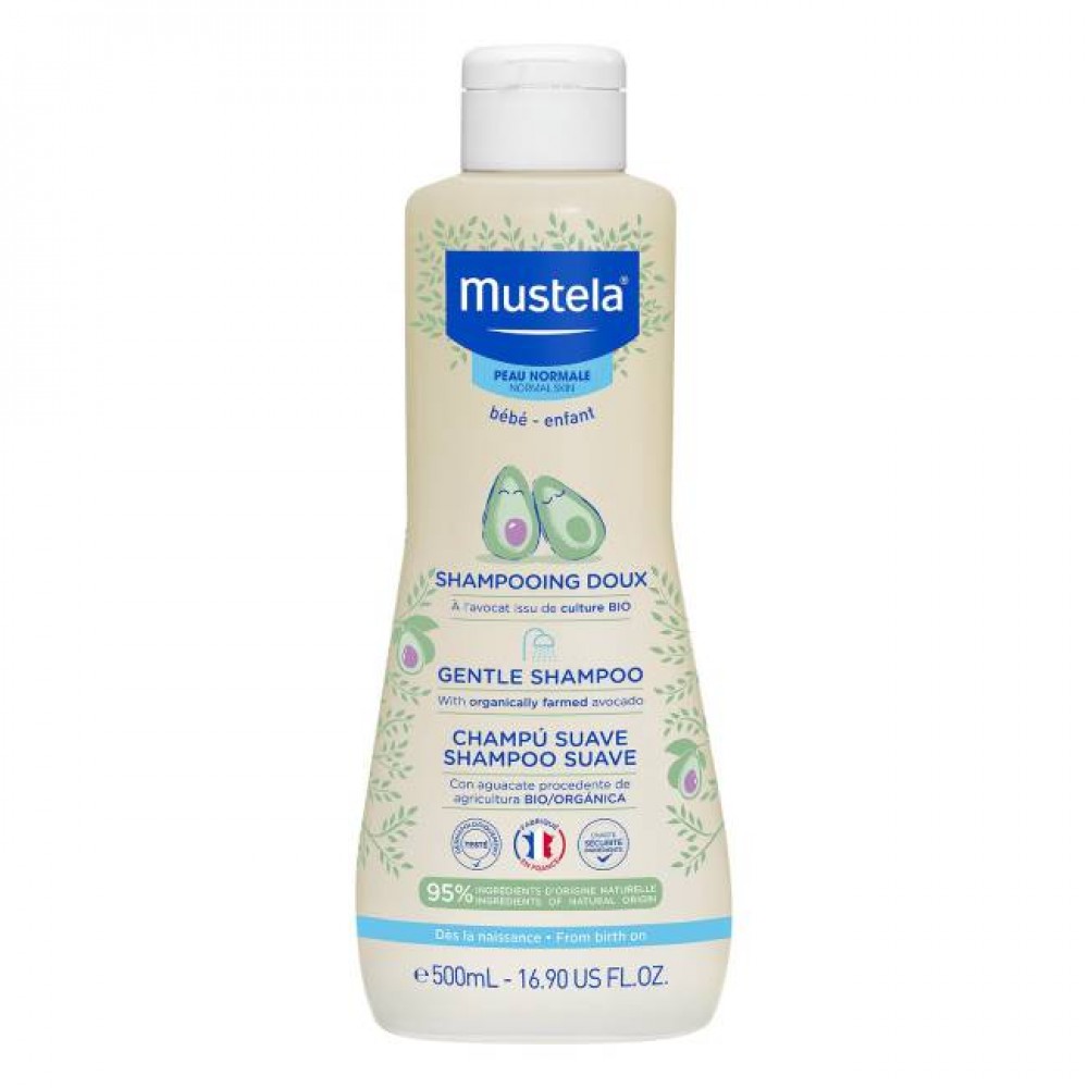 Mustela Gentle Shampoo 500ml – Απαλό Παιδικό Σαμπουάν με Βιολογικό Αβοκάντο για Καθημερινή Χρήση Φροντίδα μωρού