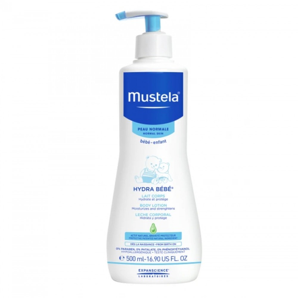 Mustela Hydra Bébé Body Lotion 500ml – Καθημερινή Ενυδάτωση για Βρεφικό & Παιδικό Δέρμα με Βιολογικό Αβοκάντο Φροντίδα μωρού