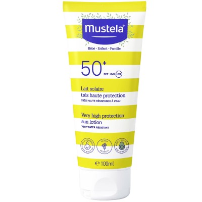 Mustela Αντηλιακή Λοσιόν Σώματος SPF50+ 100ml – Βρεφική & Παιδική Προστασία