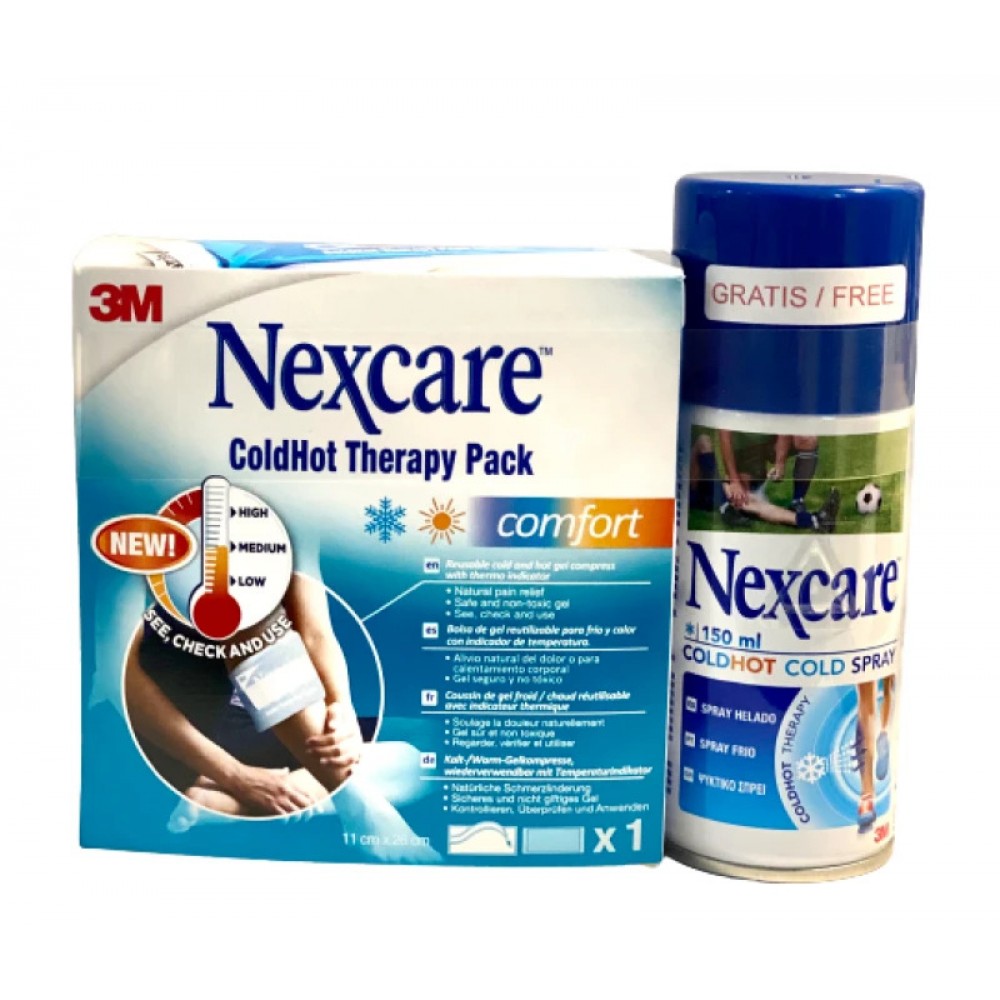 3M Nexcare ColdHot Comfort 11x26cm + ΔΩΡΟ Cold Spray 150ml Παγοκύστες και Spray