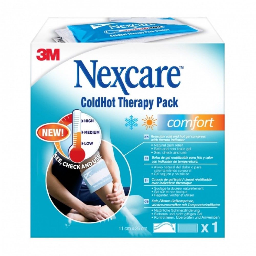 3M Nexcare ColdHot Comfort 11x26cm – Φυσική Ανακούφιση με Ζεστό ή Κρύο Παγοκύστες και Spray