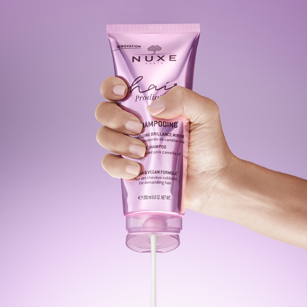 Nuxe Hair Prodigieux Σαμπουάν Λάμψης με Ροζ Καμέλια 200ml – Φυσική Λάμψη & Επανόρθωση για Κανονικά έως Ξηρά Μαλλιά Φροντίδα μαλλιών