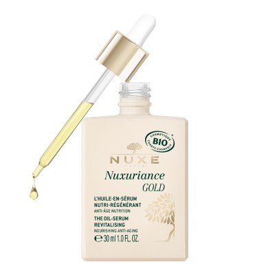 Nuxe Nuxuriance Gold Oil Serum 30ml – Αντιγηραντικός Ορός Θρέψης & Λάμψης για Ώριμες Επιδερμίδες