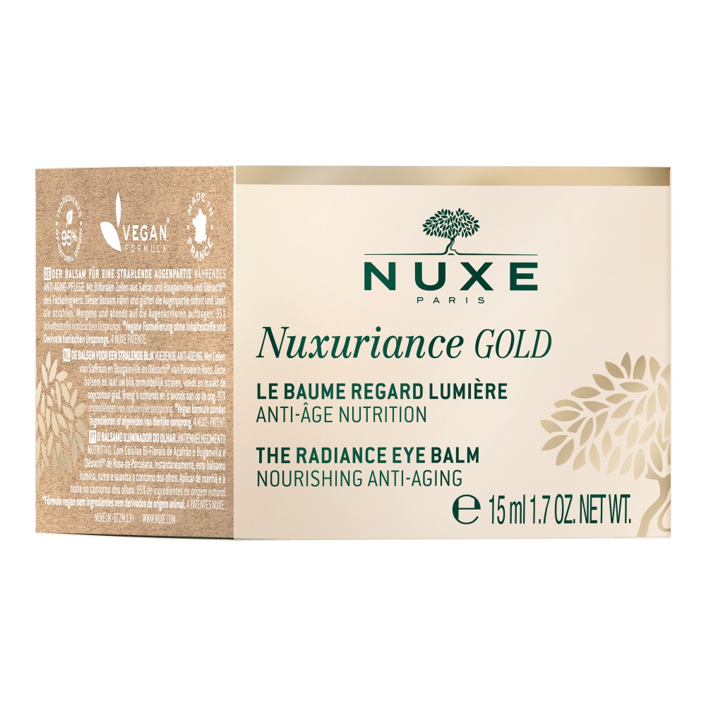 Nuxe Nuxuriance Gold Radiance Eye Balm 15ml – Αντιγηραντικό Balm Ματιών για Λάμψη, Σύσφιξη & Θρέψη Καλλυντικά