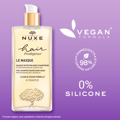 Nuxe Hair Prodigieux Μάσκα Θρέψης Πριν το Σαμπουάν με Έλαιο Ροζ Καμέλιας 125ml – Εντατική Επαναφορά για Ξηρά Μαλλιά