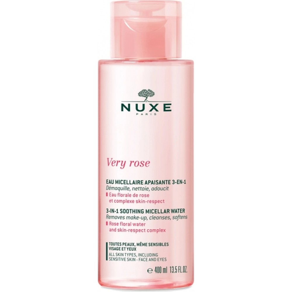 Nuxe Very Rose 3-in-1 Micellar Water 400ml – Απαλός Καθαρισμός, Ντεμακιγιάζ & Καταπράυνση με Ροδόνερο Καλλυντικά