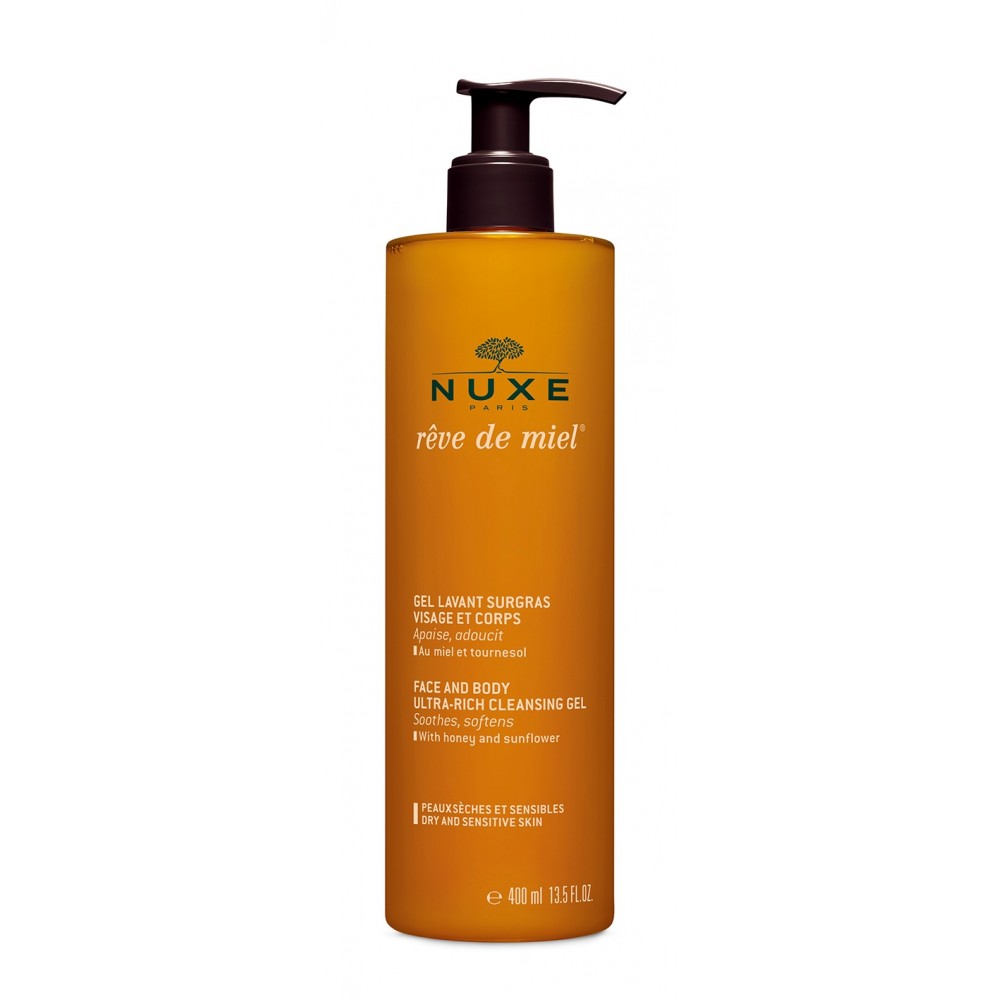 Nuxe Rêve de Miel Gel Καθαρισμού 400ml – Φυσική Φροντίδα για Ξηρές & Ευαίσθητες Επιδερμίδες Καλλυντικά