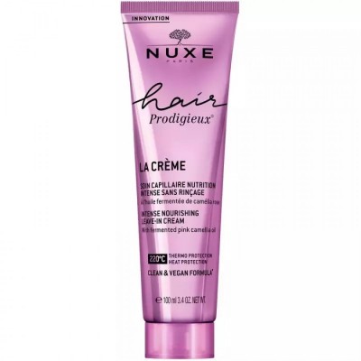 Nuxe Hair Prodigieux Leave-In Cream 100ml | Κρέμα Μαλλιών Χωρίς Ξέβγαλμα με Έλαιο Ροζ Καμέλιας για Απόλυτη Λάμψη & Θρέψη
