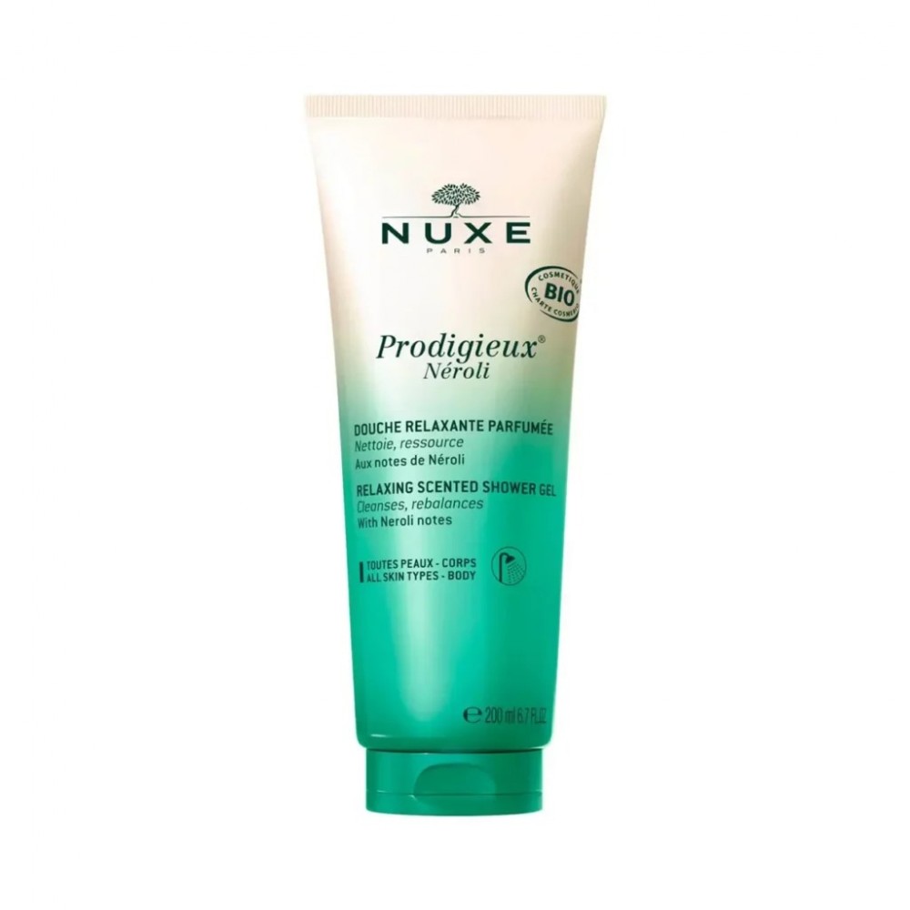 NUXE Prodigieux Néroli Shower Gel 200ml – Καθαριστικό Τζελ Ντους με Άρωμα Νερολί & Φυσική Ευεξία Καλλυντικά