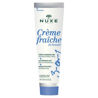 Nuxe Crème Fraîche de Beauté® 3-in-1 100ml | Ενυδατική Κρέμα, Γαλάκτωμα Ντεμακιγιάζ & Μάσκα Ανάπλασης