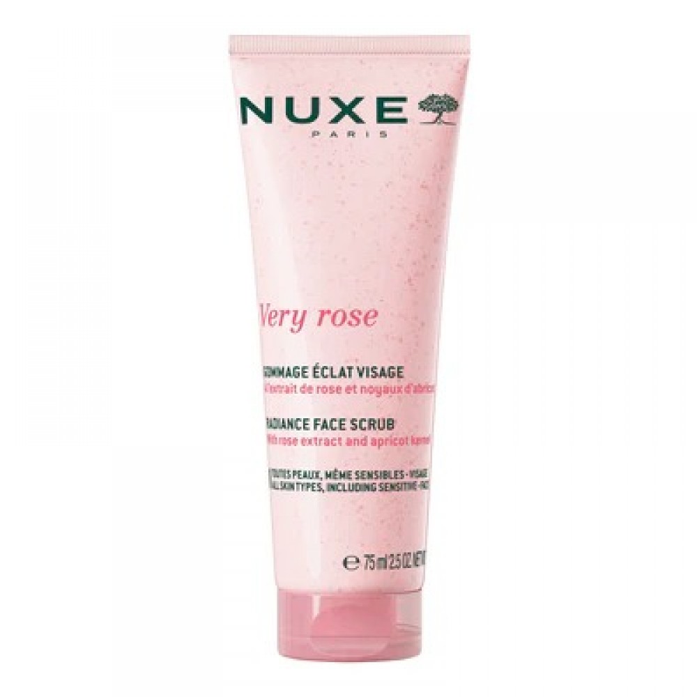 Nuxe Very Rose Radiance Face Scrub – Απαλό Απολεπιστικό Προσώπου με Ροδόνερο & Πυρήνες Βερίκοκου 75ml Καλλυντικά