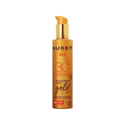 Nuxe Sun Oil Gold SPF30 – Ιριδίζον Αντηλιακό Λάδι με Χρυσαφένια Λάμψη & Υψηλή Προστασία 150ml