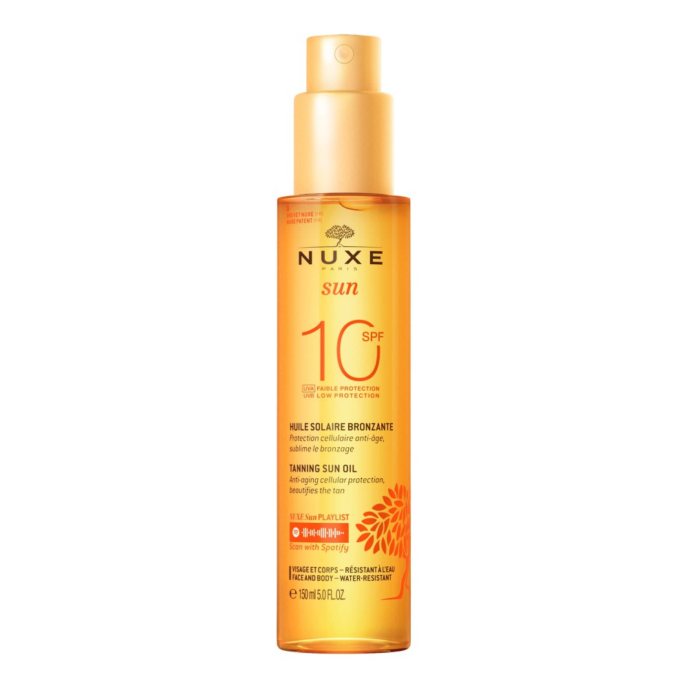 NUXE Sun Tanning Oil SPF 10 150ml - Έλαιο Ενίσχυσης Μαυρίσματος & Σατινέ Προστασίας Αντηλιακά