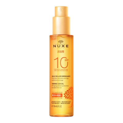 NUXE Sun Tanning Oil SPF 10 150ml - Έλαιο Ενίσχυσης Μαυρίσματος & Σατινέ Προστασίας
