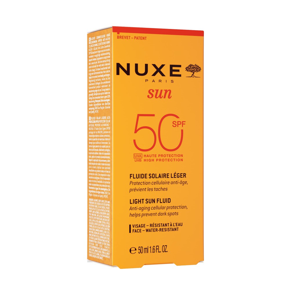 NUXE Sun Light Fluid SPF 50 50ml - Λεπτόρρευστο Αντηλιακό Προσώπου για Ματ Αποτέλεσμα & Αντιγήρανση Αντηλιακά