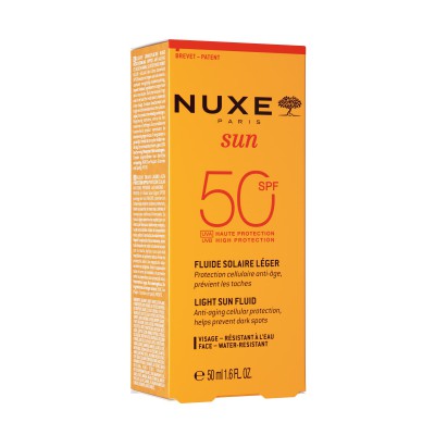 NUXE Sun Light Fluid SPF 50 50ml - Λεπτόρρευστο Αντηλιακό Προσώπου για Ματ Αποτέλεσμα & Αντιγήρανση