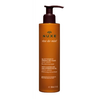 Nuxe Rêve de Miel Gel Καθαρισμού & Ντεμακιγιάζ 200ml – Φυσική Φροντίδα για Ξηρές & Ευαίσθητες Επιδερμίδες