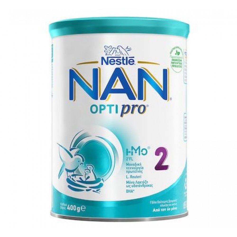Nestle ΝΑΝ Optipro 2 Γάλα Δεύτερης Βρεφικής Ηλικίας σε Σκόνη από τον 6ο Μήνα, 400gr Βρεφική διατροφή