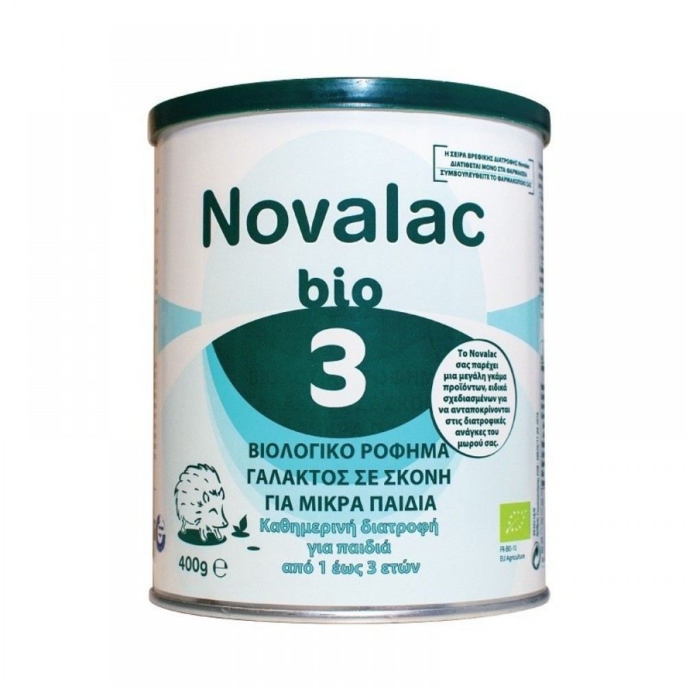 Novalac Bio 3 Βιολογικό Ρόφημα Γάλακτος σε Σκόνη για Μικρά Παιδιά από 1 ως 3 ετών, 400g Βρεφική διατροφή