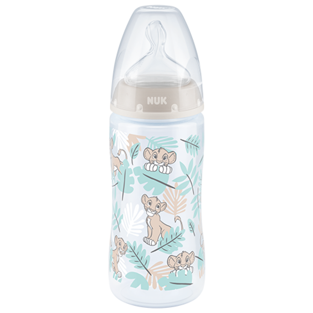 NUK Disney The Lion King First Choice Plus Mπιμπερό 300ml με Δείκτη Ελέγχου Θερμοκρασίας Βρεφανάπτυξη