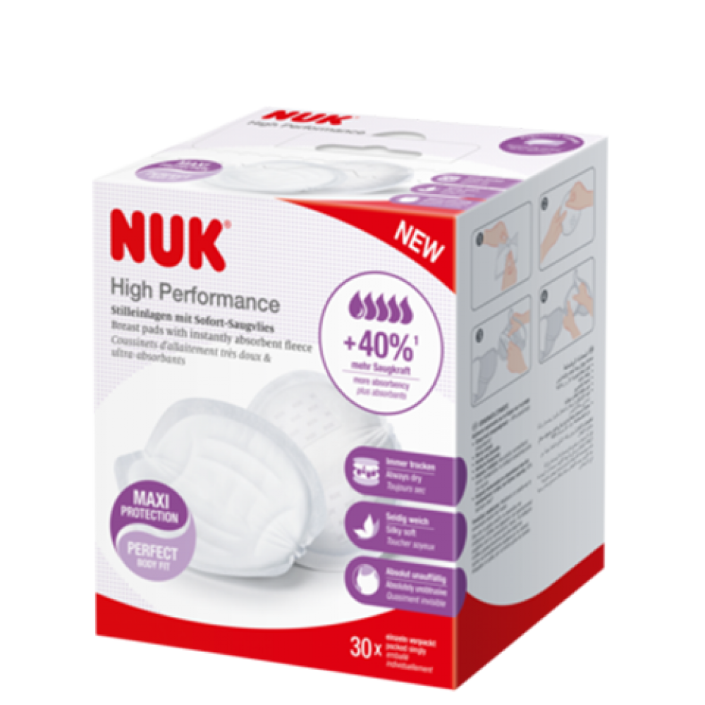 NUK Επιθέματα στήθους High Performance 30 τεμ. ανά συσκευασία Εγκυμοσύνη - Λοχεία