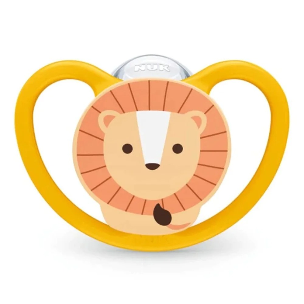 Nuk Space Πιπίλα Σιλικόνης 6-18m Λιοντάρι, 1τμχ Βρεφανάπτυξη