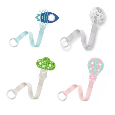 NUK Κορδέλα για Πιπίλες Γκρι – Ασφαλής & Κομψή Στήριξη (0m+)